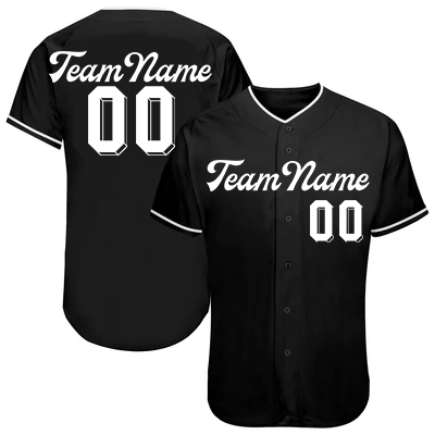 Women Custom Black-White Authentic Baseball Jersey