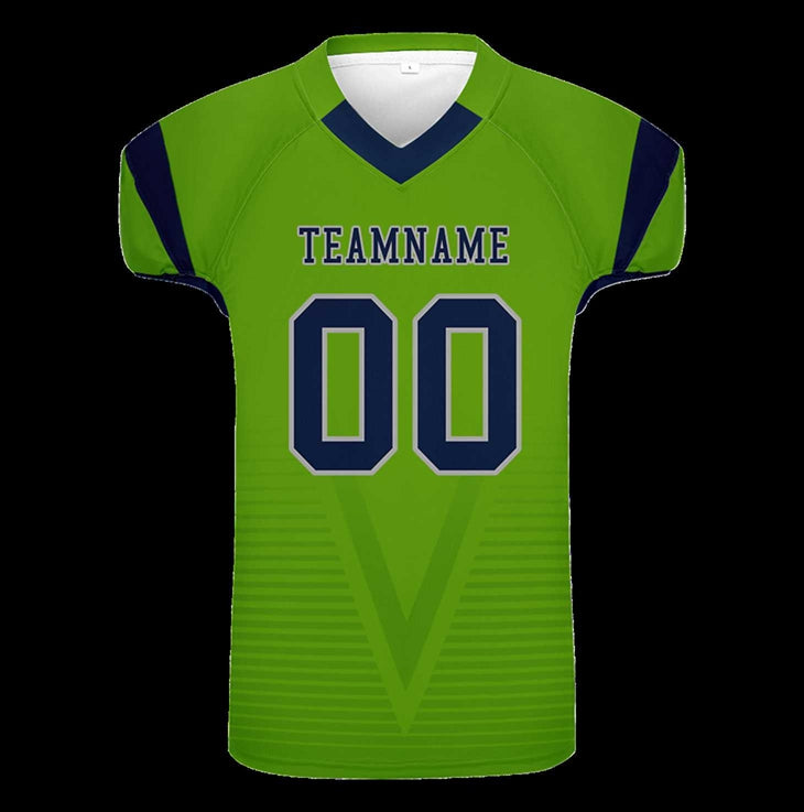 Men Custom Green Black Mesh Authentic Football Jersey