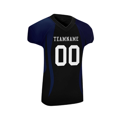 Men Custom Black White Mesh Authentic Football Jersey