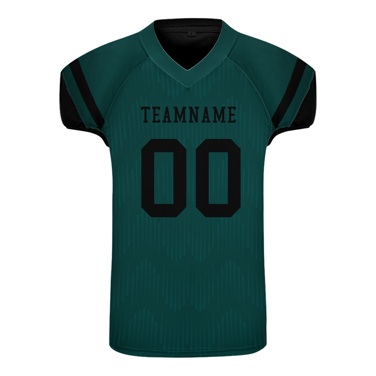 Men Custom Green Black Mesh Authentic Football Jersey