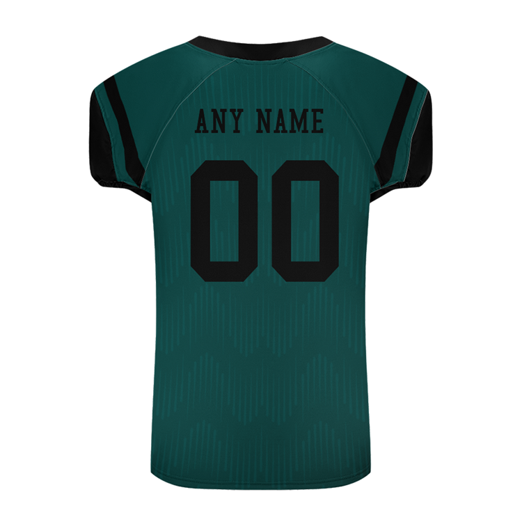 Men Custom Green Black Mesh Authentic Football Jersey