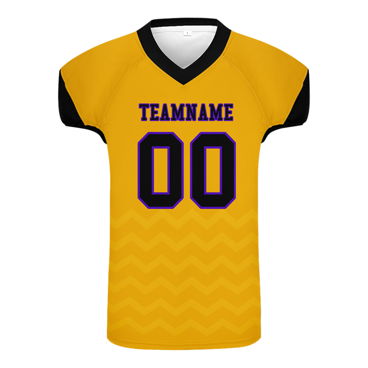 Men Custom Yellow Black Mesh Authentic Football Jersey