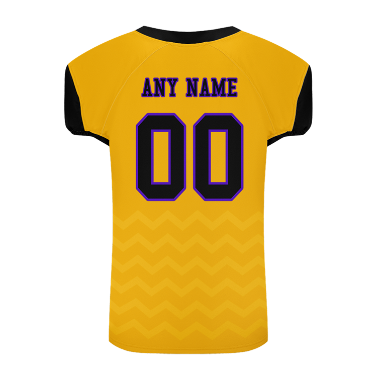 Men Custom Yellow Black Mesh Authentic Football Jersey