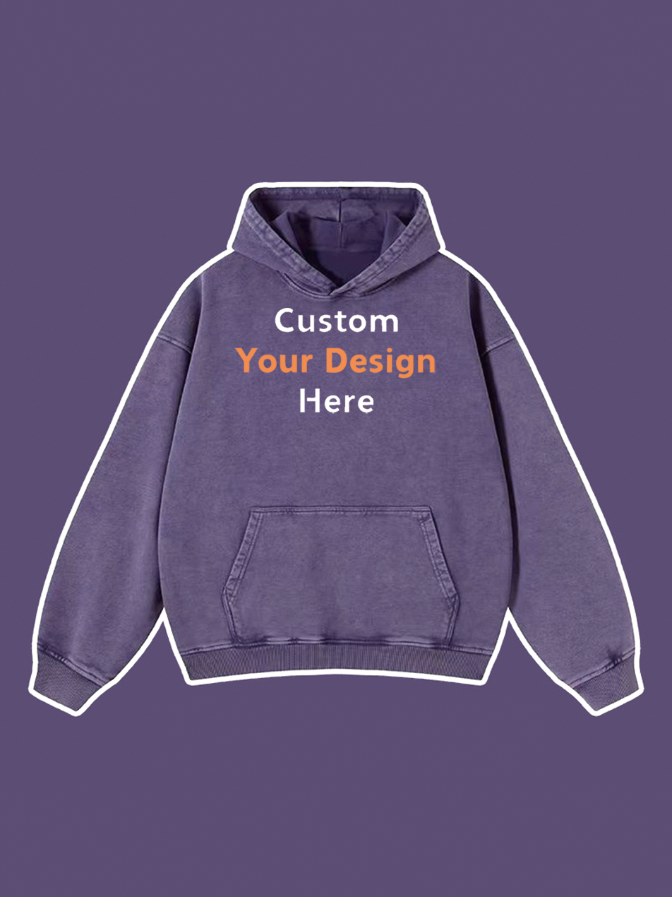 450g Custom Cotton Wash Old Vintage Hoodie