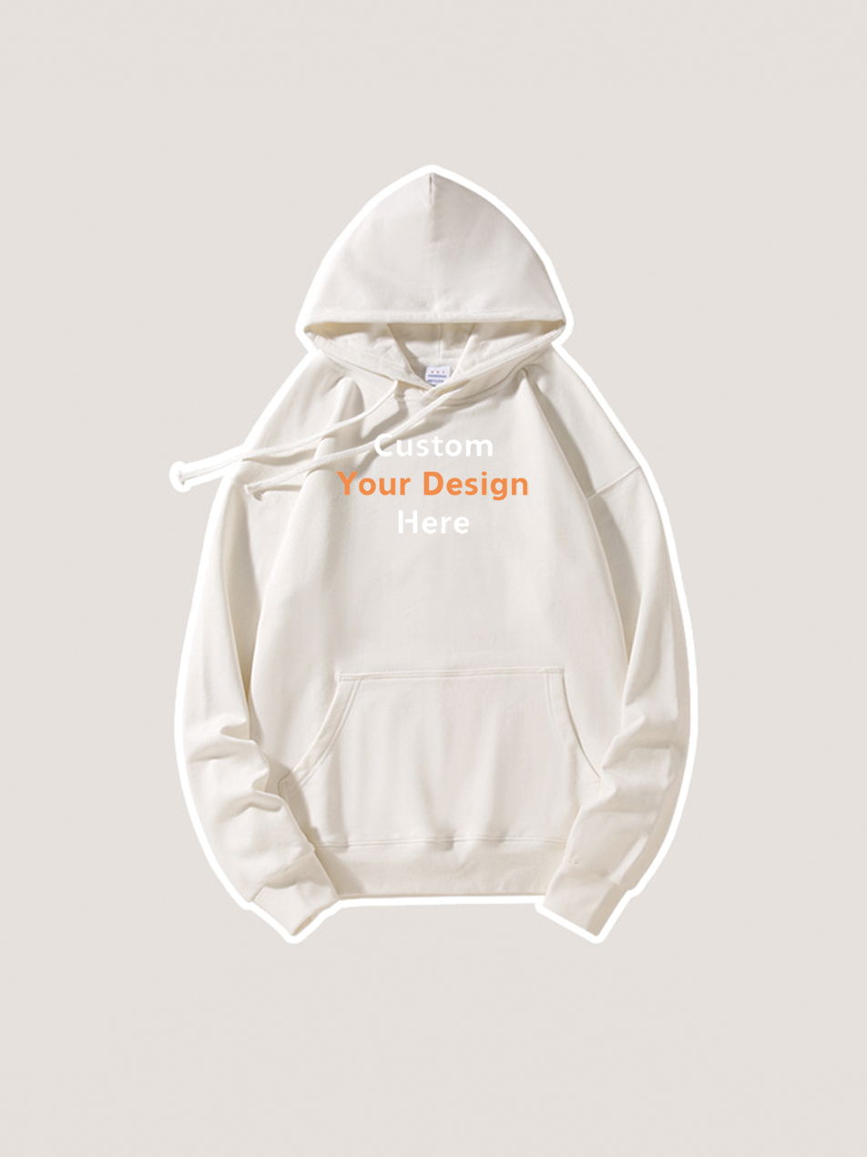 420g Custom Pure Color Basic Cotton Hoodie