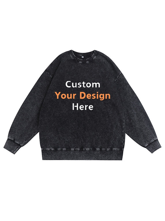 300g Custom Washed Crewneck Sweatshirt