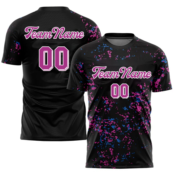 Men Custom Black-Purple Sublimation Soccer Uniform Jersey