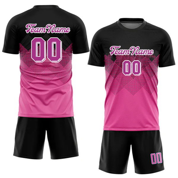 Men Custom Purple-Black Sublimation Fade Fashion Soccer Uniform Jersey