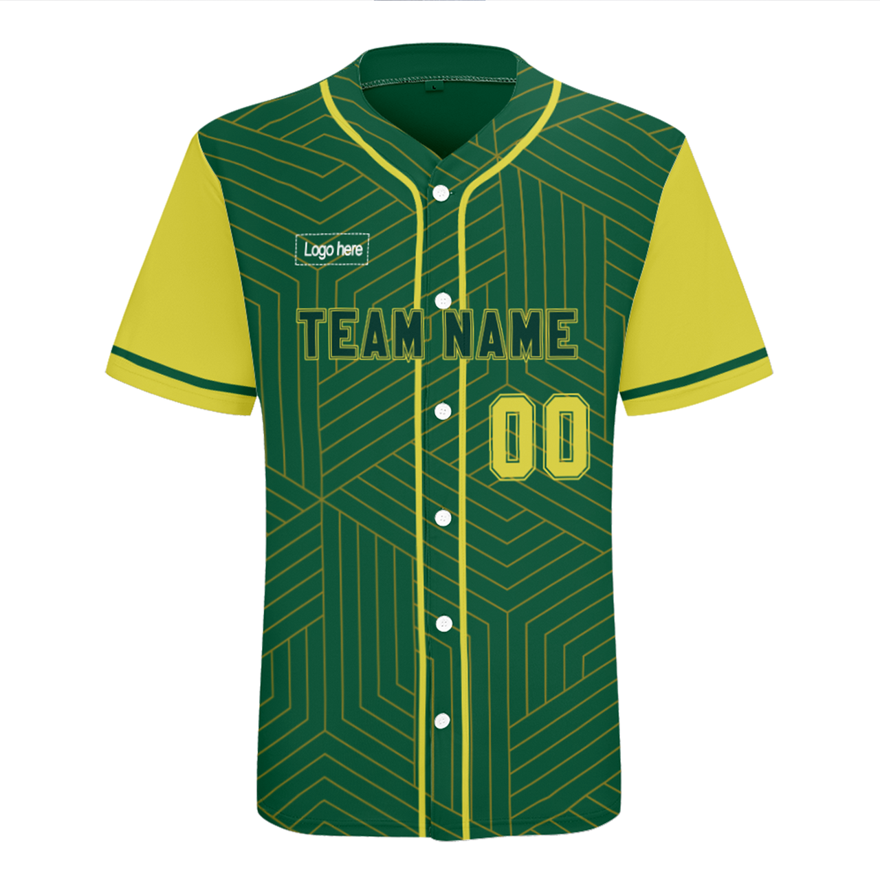 Men's Custom Green Authentic Baseball Jersey