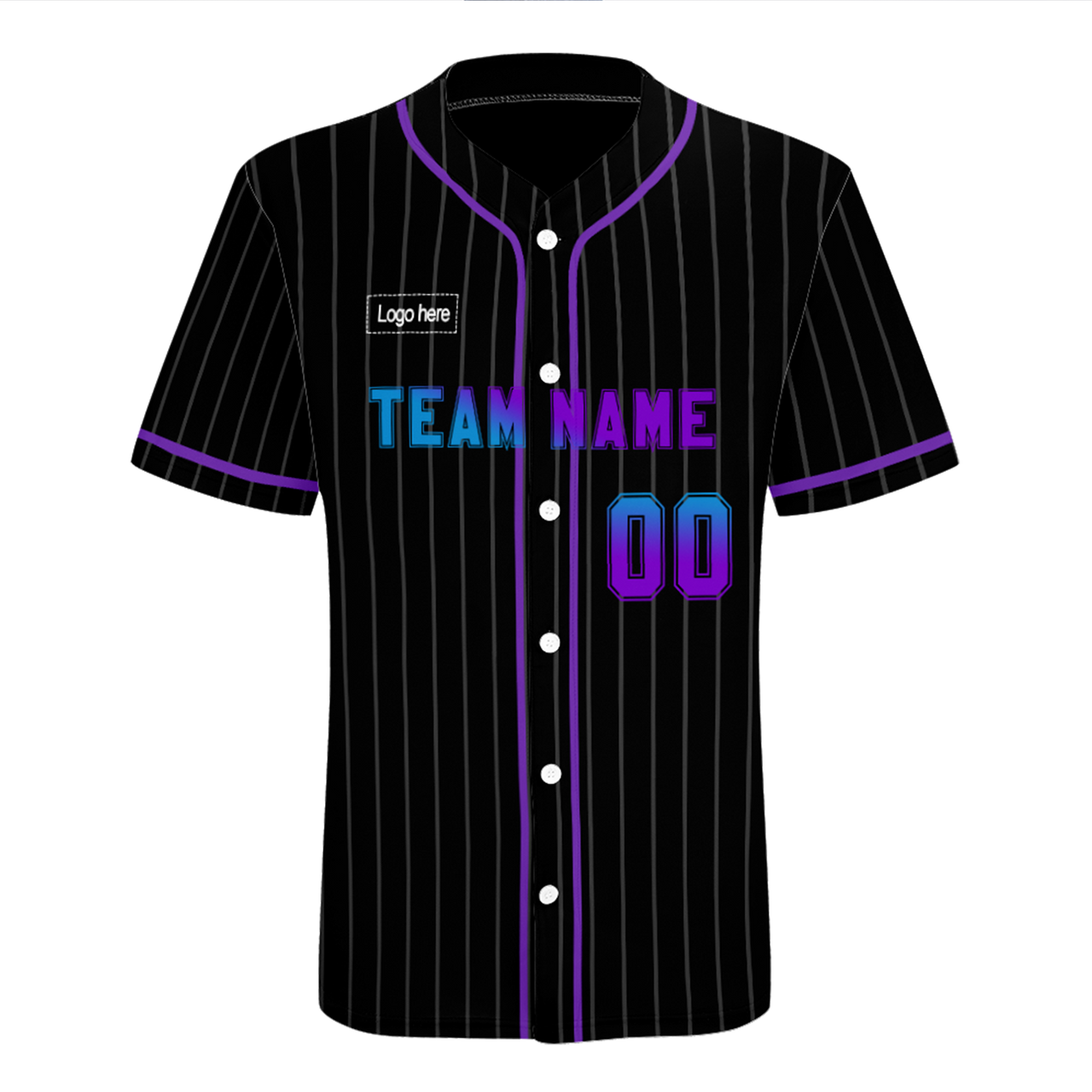 Men Custom Black Colored Authentic Baseball Jersey