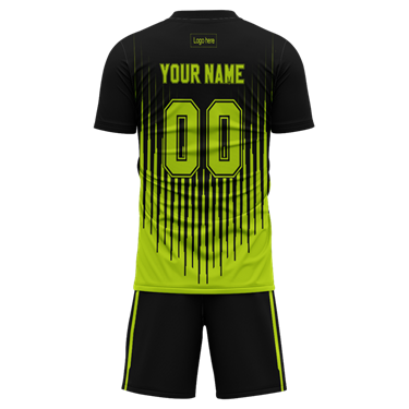 Men Custom Figure Green-Black Sublimation Soccer Uniform Jersey