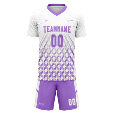 Men Custom Figure Purple-White Sublimation Soccer Uniform Jersey