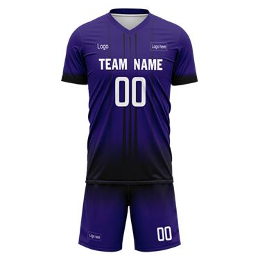 Men Custom Figure Dark Purple Sublimation Soccer Uniform Jersey